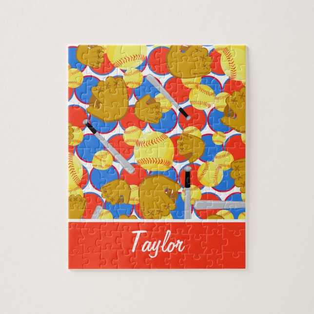 Farbiger Softball Puzzle (Vertikal)