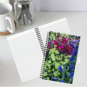 Farbiger Sommergarten Blumen Notizbuch