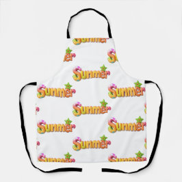 Farbiger Sommertext mit Star Schürze