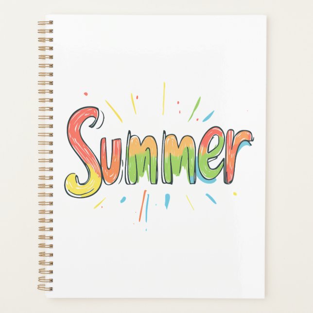 Farbiger Sommertext Planer (Vorderseite)