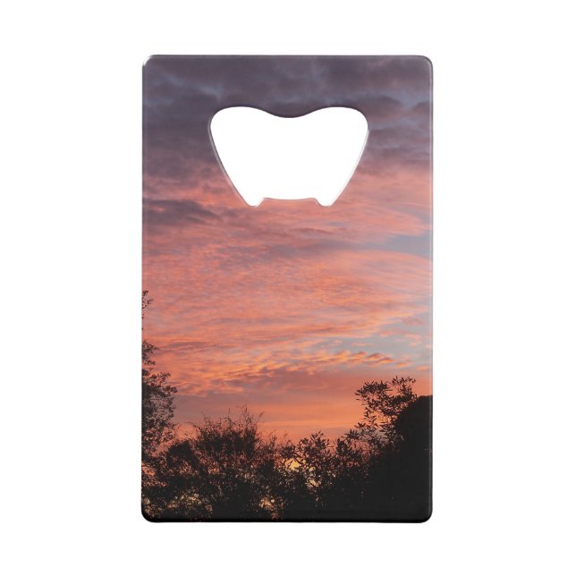 Farbiger Sonnenaufgang Geldbeutel Flaschenöffner (Vorderseite)