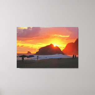 Farbiger Sonnenuntergang Leinwanddruck