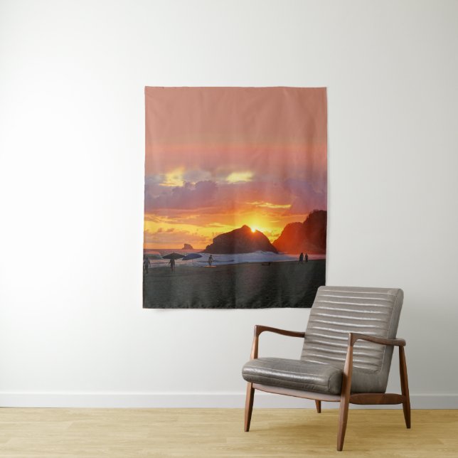 Farbiger Sonnenuntergang Wandteppich (Beispiel)