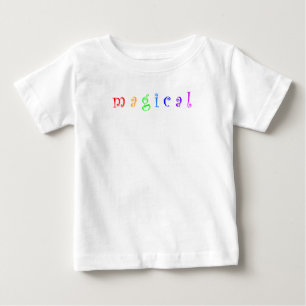 Farbiger Spaß "Magische" Typografie Baby T-shirt