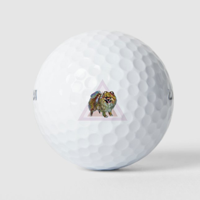 Farbiger Spitz Golfball (Vorderseite)
