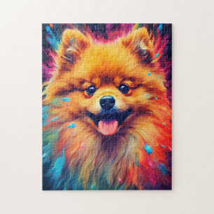 Farbiger Spitz Puzzle