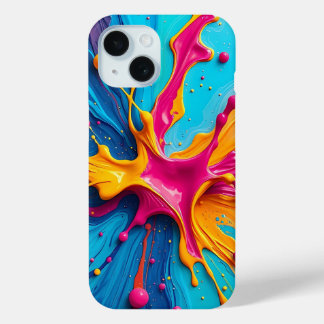 Farbiger Spritzer Blau Pink Gelb iPhone-Hülle Case-Mate iPhone Hülle