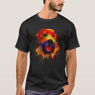 Farbiger Spritzer Labrador Retriever Portrait Lab T-Shirt