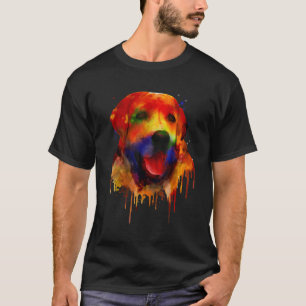 Farbiger Spritzer Labrador Retriever Portrait Lab T-Shirt