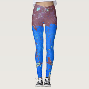 Farbiger Stahlrost: abstrakte Textur Leggings