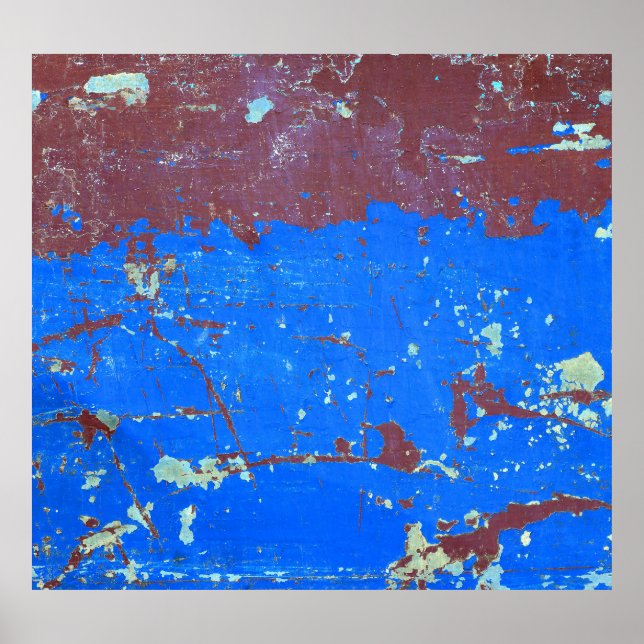 Farbiger Stahlrost: abstrakte Textur Poster (Vorne)