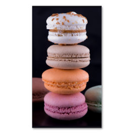 Farbiger Stapel französischer Macarons Magnetische Visitenkarte
