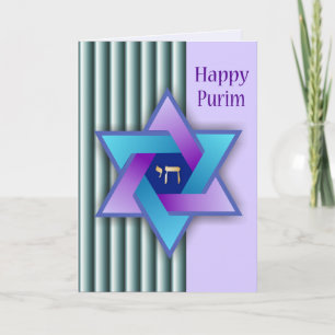 Farbiger Star der David Happy Purim Card Karte