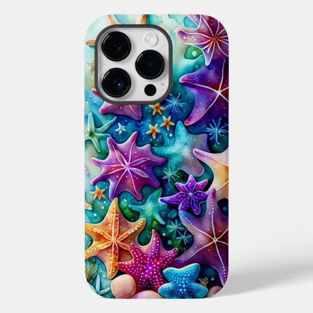 Farbiger Starfish Case-Mate iPhone Hülle (Rückseite)