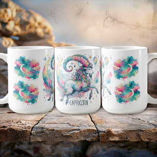 Farbiger Steinbock-Zodiac-Ziege Astrologie-Sternze Kaffeetasse
