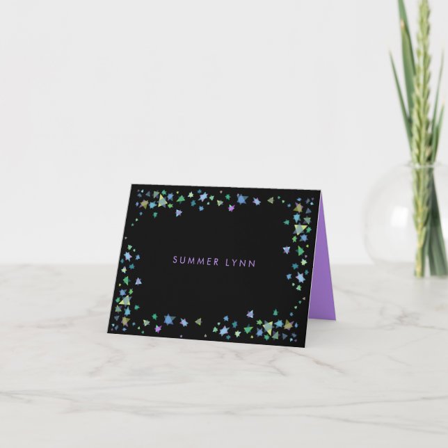 FARBIGER STERNE Bar-Schläger Mitzvah danken Ihnen Dankeskarte (Vorderseite)