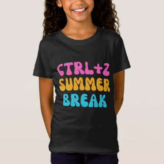 Farbiger Strg+Z-Sommerurlaub - zurück zur Schule T-Shirt