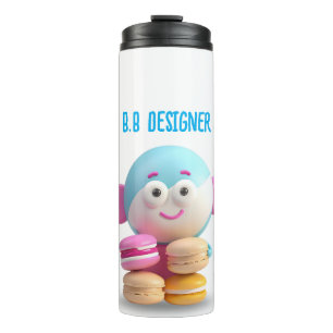 Farbiger süßer Macaron-Becher, anpassbar Thermosbecher