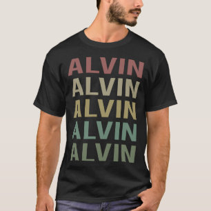 Farbiger Text Art - Alvin Name T-Shirt