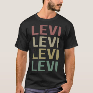 Farbiger Text Art - Levi Name T-Shirt