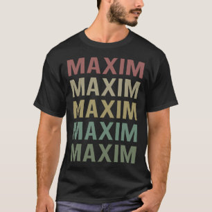 Farbiger Text Art - Maxim Name T-Shirt