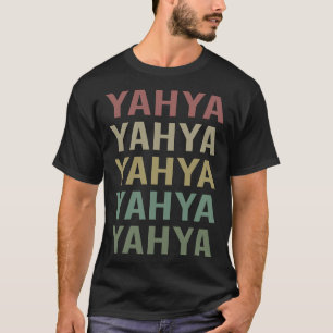Farbiger Text Art - Yahya Name T-Shirt