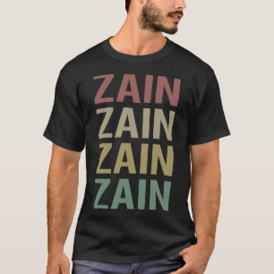 Farbiger Text Art - Zain Name T-Shirt