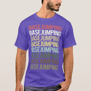 Farbiger Text Base-Jumping T-Shirt