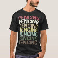 Farbiger Text Fencing Fencer