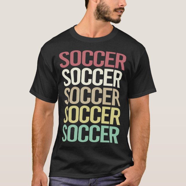 Farbiger Text-Fußball T-Shirt (Vorderseite)
