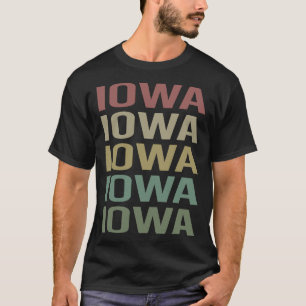 Farbiger Text Iowa T-Shirt