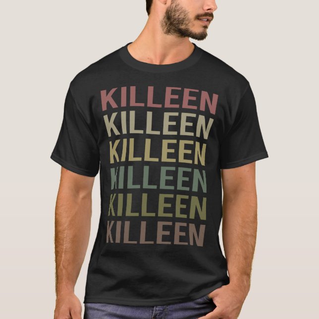 Farbiger Text Killeen T-Shirt (Vorderseite)