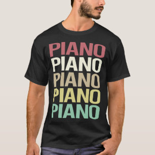 Farbiger Text Klavier Pianist T-Shirt