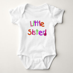 Farbiger Text Kleine Schwester Baby Strampler