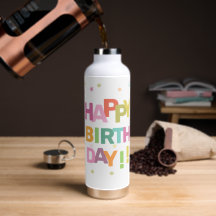 Farbiger Text Konfetti und Sterne Alles Gute zum G