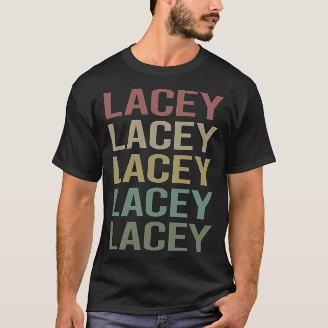 Farbiger Text Lacey T-Shirt (Vorderseite)
