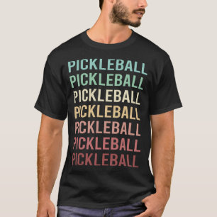 Farbiger Text Pickleball T-Shirt