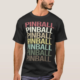 Farbiger Text Pinball T-Shirt