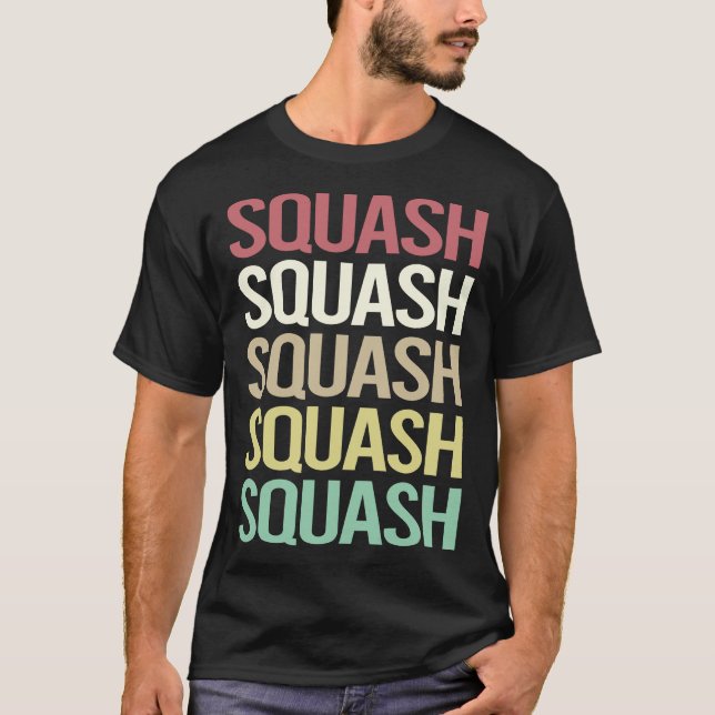 Farbiger Text Squash T-Shirt (Vorderseite)