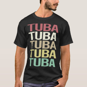 Farbiger Text Tuba T-Shirt