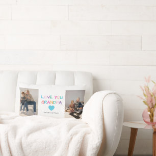 Farbiger Text und benutzerdefiniertes Foto "Liebe  Lendenkissen