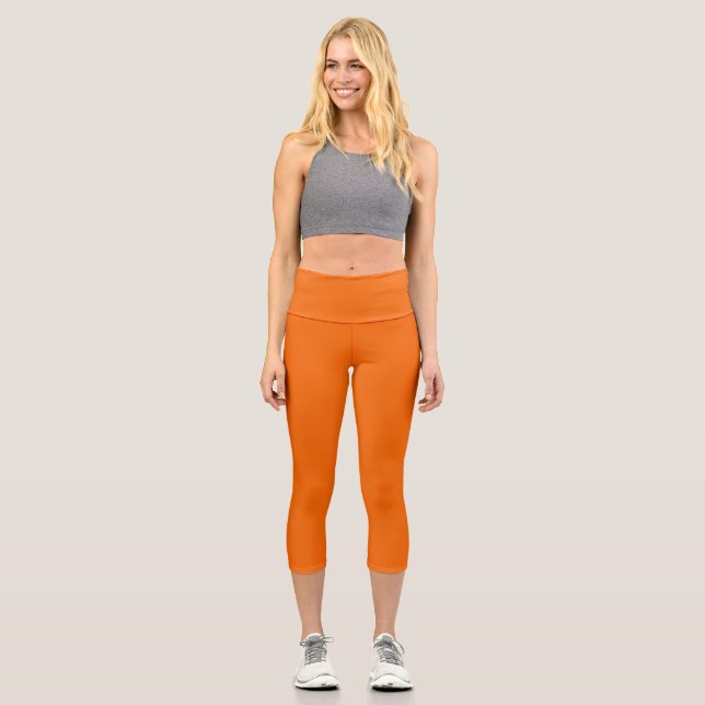 Farbiger Tiger Capri Leggings (Vorderseite)