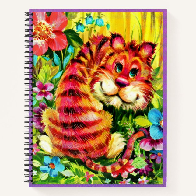 farbiger Tiger Notizbuch (Vorderseite)