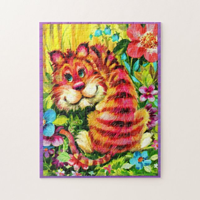farbiger Tiger Puzzle (Vertikal)