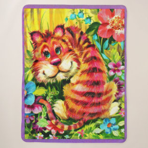 farbiger Tiger Sherpadecke