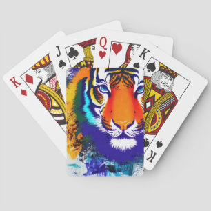 Farbiger Tiger Spielkarten