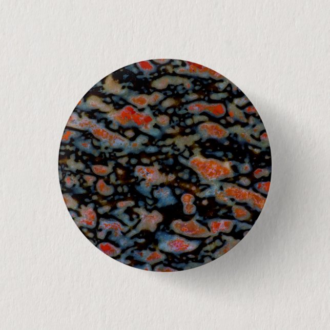 Farbiger versteinerten Dinosaurierknochen Button (Vorderseite)