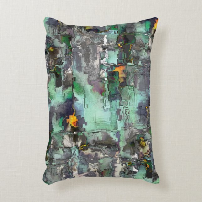 Farbiger virtueller Rock, grau bis mint grün vorhe Dekokissen (Vorderseite(Vertikal))