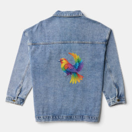 Farbiger Vogel Jeansjacke