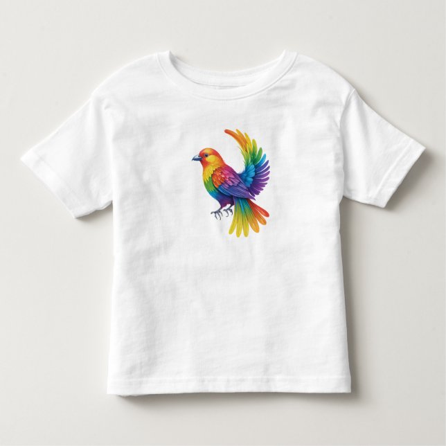 Farbiger Vogel Kleinkind T-shirt (Vorderseite)